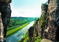 Bastei mit Blick auf die Elbe