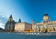 Liverpool Three Graces, Liverpool Three Graces bei Sonnenuntergang, 2027.