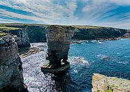 Korkwall, Orkney (Route 1), Dramatische Küstenlandschaft bei Kirkwall, Orkney.