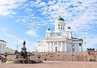 Helsinki, Kathedrale, Helsinki Kathedrale unter blauem Himmel, Faszination Ostsee., Helsinki Kathedrale unter blauem Himmel – Faszination Ostsee.