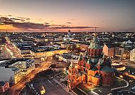Helsinki, Präsidentenpalast und Uspenski-Kathedrale