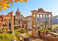 Forum Romanum im Herbstlicht, Rom, Forum Romanum im Herbstlicht, Rom. Historische Pracht erstrahlt.