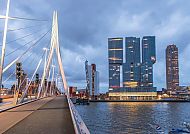 Rotterdam, (Route 2 & 3) Erasmusbrücke und Skyline