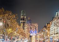 Weihnachtliche City West in Berlin, Weihnachtliche Beleuchtung in der City West, Berlin.