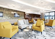Lobby, Elegante Hotel-Lobby im Radisson Blu Resort Swinemünde.